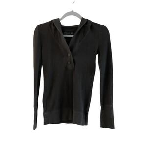 American Eagle Outfitters Thermal Ribbed Hoodie‎ Top Women's M